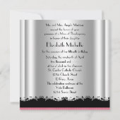 ピンクブラックフォトキンセアニェラ 招待状 (裏面)