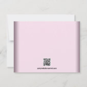 ピンクブラックフォトスイート16誕生日パーティー 招待状 (裏面)