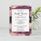 ピンクブラックブルゴーニュ金ゴールドグリッツ 招待状 (スタンド正面)