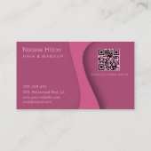 ピンクブラックプロフェッショナルシンプルモノグラム 名刺 (裏面)