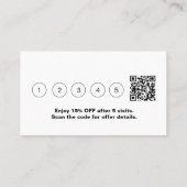 ピンクブラックプロフェッショナルビジネスQRコードオファー ロイヤリティカード (裏面)