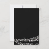 ピンクブラックベビーガールプリンセスベビーシャワーRSVP 出欠カード (裏面)