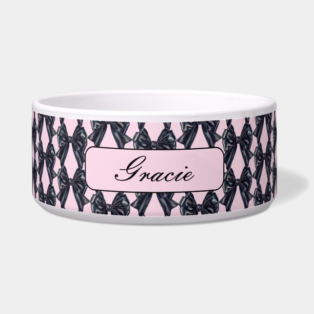 ピンクブラックボウドッグ ボウル (正面)