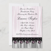 ピンクブラックマルティーニバチェロレッテ招待状 招待状 (裏面)