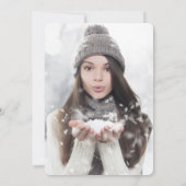 ピンクブラックマーブルスウィート16誕生日パーティーの写真 招待状 (裏面)