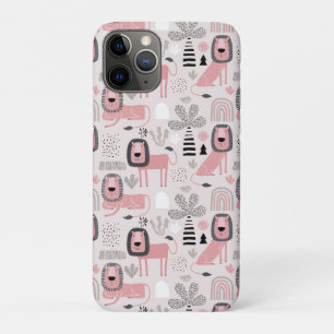 ピンクブラックライオンズボホレインボウズ iPhone 11 PROケース