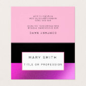 ピンクブラックラグジュアリー 名刺 (外部フラット)