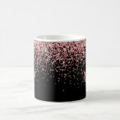 ピンクブラックラメモノグラム コーヒーマグカップ (中央)