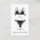 ピンクブラックランジェリーサイズオララブライダルシャワー エンクロージャーカード (正面)