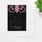 ピンクブラックヴィンテージカスタムイヤリングカード (デスク)