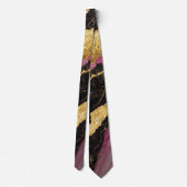 ピンクブラック大理石金ゴールド ネクタイ (裏面)