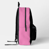 ピンクブラック女子10代バレーボールのチームカラー プリントバックパック (左)