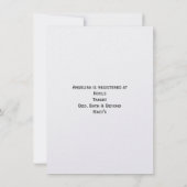 ピンクブラック抽象芸術旋回ブライダルシャワー侵入 招待状 (裏面)