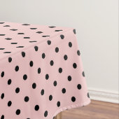 ピンクブラック水玉模様 テーブルクロス (インサイチュ)
