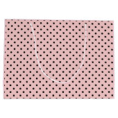 ピンクブラック水玉模様 ラージペーパーバッグ (裏面)