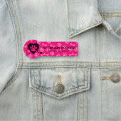 ピンクブラック獣医ポーハートステスコップペット 名札 (インサイチュ)