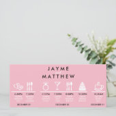 ピンクブラック結婚のタイムラインへようこそバッグメモ (スタンド正面)