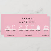 ピンクブラック結婚のタイムラインへようこそバッグメモ (正面/裏面)