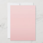 ピンクブラック金ゴールドウォッジング踊りプリンセスパーティー 招待状 (裏面)