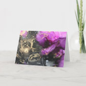 ピンクブラック金ゴールドシナ天国ノテ空白のカード サンキューカード (裏面)