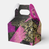 ピンクブラック金ゴールドモダングリッターブラシグラムグランジ フェイバーボックス (裏面サイド)