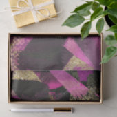 ピンクブラック金ゴールドモダングリッターブラシグラムグランジ 薄葉紙 (ギフト)