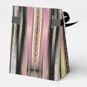 ピンクブラック金ゴールドヴィンテージピンストリペスパーティー フェイバーボックス (裏面サイド)