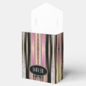 ピンクブラック金ゴールドヴィンテージピンストリペスパーティー フェイバーボックス (オープン)