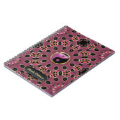 ピンクブラック陰陽ピーコックマンダラカスタムー ノートブック (左側)