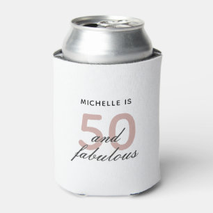 ピンクブラック50と素晴らしい50誕生日 缶クーラー