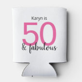 ピンクブラック50と素晴らしい50誕生日 缶クーラー (裏面)