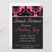 ピンクブラック·コピーSweet sixteen顕彰……····· 招待状 (正面/裏面)