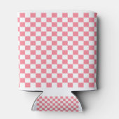 ピンクブラック&ホワイト市松模様に 缶クーラー (裏面)