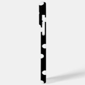 ピンクブラック&ホワイト水玉模様モノグラム Case-Mate iPhoneケース (裏面 / 左)