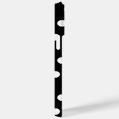 ピンクブラック&ホワイト水玉模様モノグラム Case-Mate iPhoneケース (裏面 / 右)