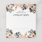 ピンクブラック&金ゴールドリハーサルディナー座席表 プレイスカード (外部開封)