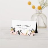 ピンクブラック&金ゴールドリハーサルディナー座席表 プレイスカード (裏面)