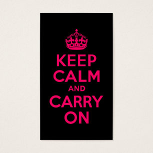 ピンクブラックKeep Calm and Carry On