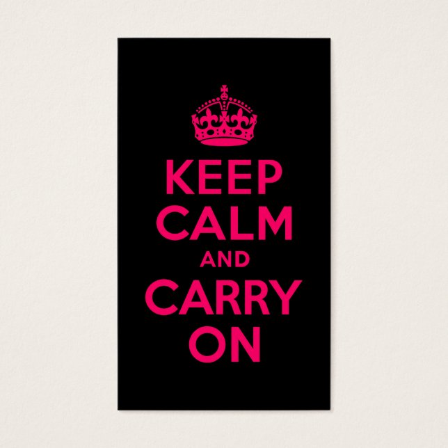 ピンクブラックKeep Calm and Carry On (正面)