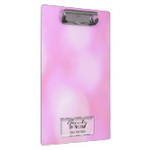 ピンクブラリーライトグラムシックモダンパーソナライズされた クリップボード (右)