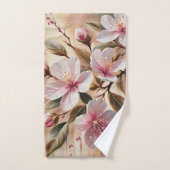 ピンクブランチバスタオル バスタオルセット (ハンドタオル)