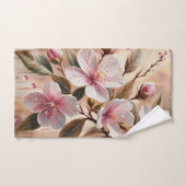 ピンクブランチバスタオル バスタオルセット (ハンドタオル)