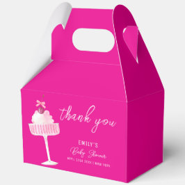 ピンクブランチバブリーさくらんぼシャンパンベビーシャワー フェイバーボックス