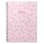 ピンクブリスフラッターバタフライパーソナライズされた ノートブック (正面)