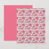 ピンクブリックウォールスクラップブック紙ジャンクジャーナル紙 (正面/裏面)