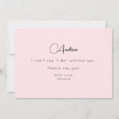 ピンクブリデスマン提案スクリプト招待状 招待状 (裏面)