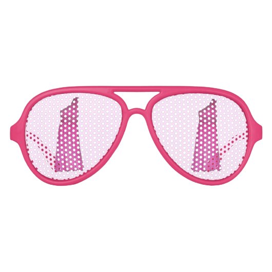 ピンクブリーズメイドブライダル付き添い人ウェディングパーティー アビエーターサングラス (正面)