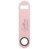 ピンクブリーズメイドミニマリストスクリプトボトルオープナー スピード栓抜き (正面)