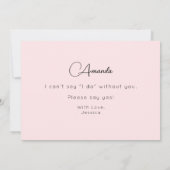 ピンクブリーズメイド提案エレガント招待状 招待状 (裏面)