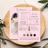 ピンクブリーズメイド提案&メイド・オブ・オーナー（花嫁付き添い人）カード 招待状